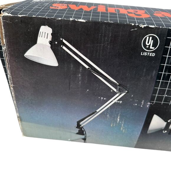 Vintage Swing Arm Desk Lamp DL4 Versatile Mounting Bracket Brown Adjustable New - Picture 2 of 7